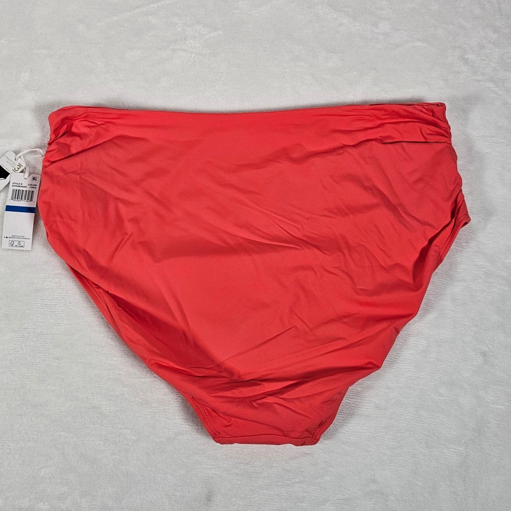 Anne Cole Convertible Bikini Bottom Womens 3-Way‎ High Waist Coral Red XL - Picture 2 of 5